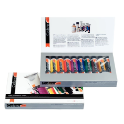 Coffret de 10 tubes de peinture à huile extra-fine diluable à l'eau Cobra - 40 ml