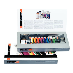 Coffret de 10 tubes de peinture à huile extra-fine diluable à l'eau Cobra - 40 ml + accessoires