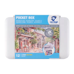 Coffret de poche de 12 demi-godets de peinture aquarelle Van Gogh + 3 gratuits