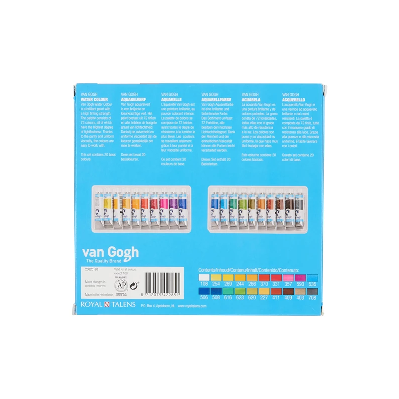 Coffret Starter XL de 12 tubes de peinture à l'Huile Van Gogh - 40ml + accessoires