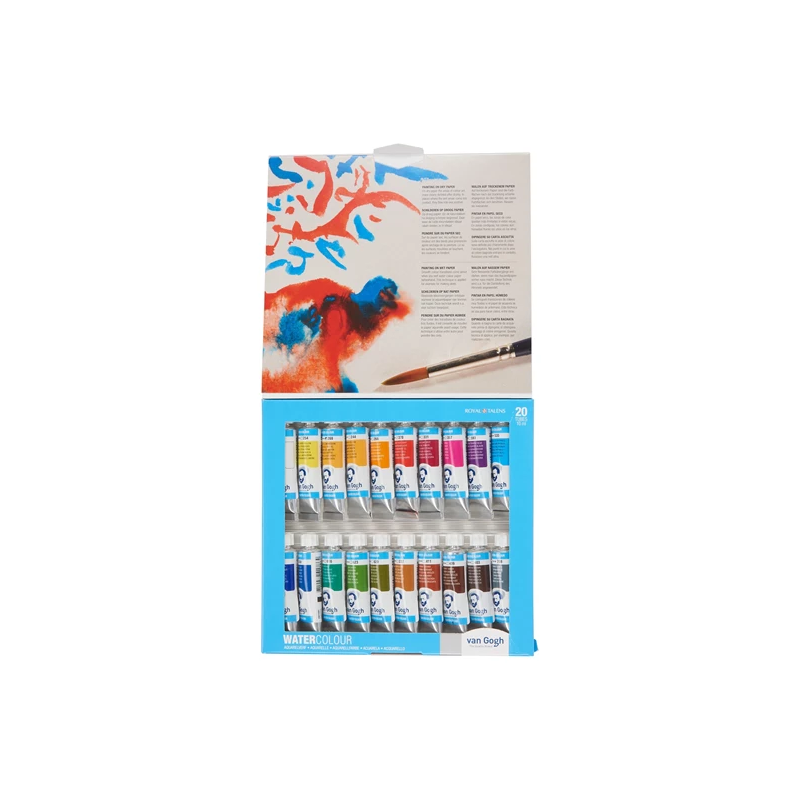 Set de peinture aquarelle Van Gogh, boîte métal, 48 demi godets