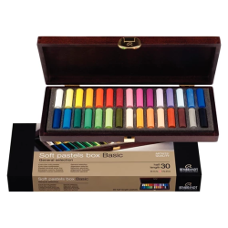 Coffret bois 30 1/2 Pastels secs Rembrandt