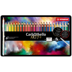 Coffret métal de 48 crayons Pastel CarbOthello - Stabilo