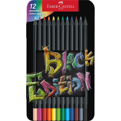 Coffret de 12 crayons de couleurs Black Edition - Faber-Castell