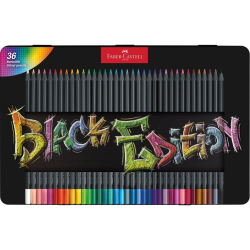 Coffret de 36 crayons de couleurs Black Edition - Faber-Castell
