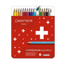 Coffret de 18 crayons Swisscolor aquarellables Caran d'Ache