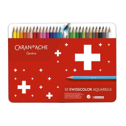 Coffret de 30 crayons Swisscolor aquarellables Caran d'Ache