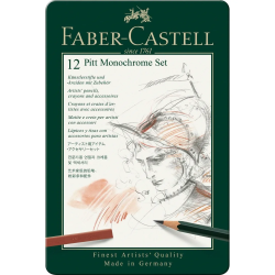 Coffret 12 pièces Pitt monochrome - Faber Castell