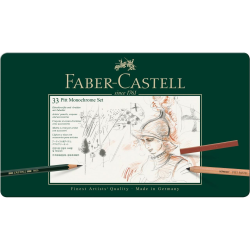 Coffret métal Pitt monochrome 33 pièces - Faber Castell