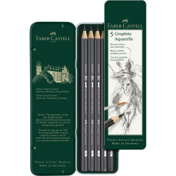 Coffret de poche de 5 Crayons Graphite Aquarelle - Faber-Castell