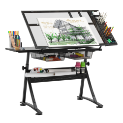 Table à dessin Fusion - Studio Design avec plateau verre