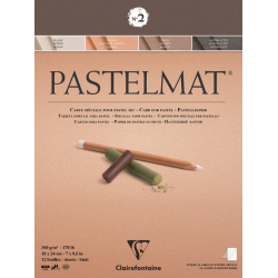 Bloc Pastelmat n°2-12 feuilles 360 gr - Clairefontaine