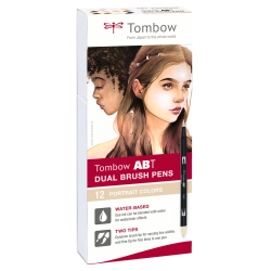 Coffret de 12 Feutres double pointe Portrait - Tombow ABT