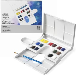 Coffret de poche de 14 1/2 godet d'aquarelle fine Compact Box Cotman - Winsor & Newton