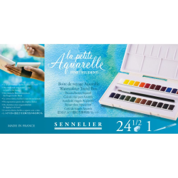 Coffret de 24 1/2 godets d'aquarelle fine La petite Aquarelle - Sennelier
