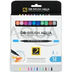 Boîte de 12 feutres DB-Brush Aqua - Dalbe