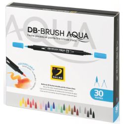 Boîte de 30 feutres DB-Brush Aqua - Dalbe