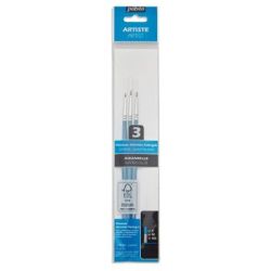 Set de 3 Pinceaux Aquarelle ronds Précision imitation petit gris - Pébéo