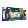Coffret de 10 peintures acrylique Pebeo Studio 20ml + brosse