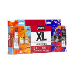 Coffret de 10 peintures à l'Huile fine Pébéo XL studio - 20ml + Brosse