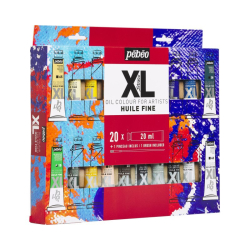 Coffret de 20 peintures à l'Huile fine Pébéo XL studio - 20ml + Brosse