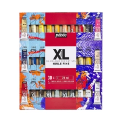 Coffret de 30 peintures à l'Huile fine Pébéo XL studio - 20ml + Brosse
