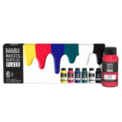 Coffret 6x118ml acrylique basics fluid - Liquitex