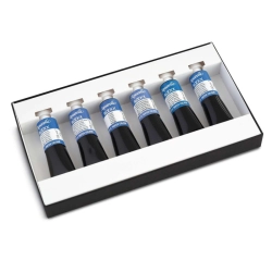 Coffret de 6 tubes de 15ml d'aquarelle extra-fine bleu - Blockx