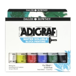 Coffret de 6 Encres linogravure Adigraf 59ml