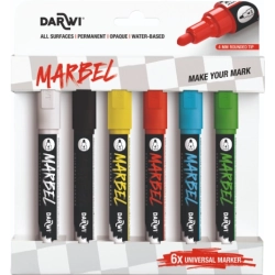 Coffret Primaire de 6 Marqueurs universel Marbel - Darwi