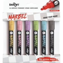 Coffret Pastel de 6 Marqueurs universel Marbel - Darwi