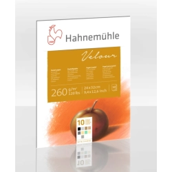 Bloc 10 feuilles couleurs Pastel velours 260 g