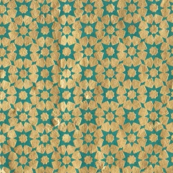 Istanbul sérigraphié doré sur lokta turquoise