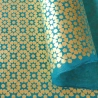 Istanbul sérigraphié doré sur lokta turquoise