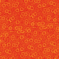 Fleurs orange sur fond orange foncé