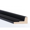 Caisse américaine en bois noir - Profil escalier
