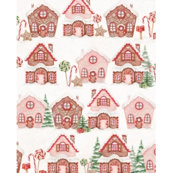 Papier italien 85g 50x70cm Maisons en pain d'épices