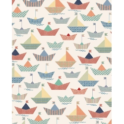 Papier italien 85g 50x70cm Petits bateaux
