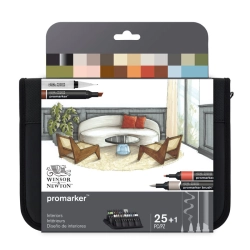 Pochette de 24 Marqueurs à alcool Promarker - Design d'Intérieur - Winsor & Newton