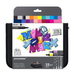 Pochette de 22 Marqueurs à alcool Promarker - Modern Lettering - Winsor & Newton