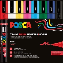 Coffret de 8 Posca PC5M Brush - Uni-ball