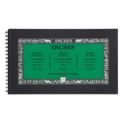 Carnet spiralé grain fin pour aquarelle Arches 15x25 cm