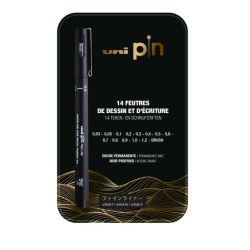 copy ofBoite métallique de 9 Feutre calibrés assortis Uni-Pin - Uni-Ball 