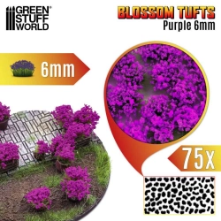 TOUFFES DE FLEURS - 6MM - AUTO-ADHÉSIF - FLEURS VIOLETTES