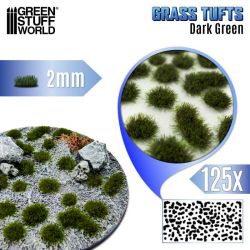 TOUFFES D'HERBE - 2MM - AUTO-ADHÉSIF - VERT FONCÉE