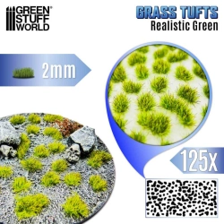 TOUFFES D'HERBE - 2MM - AUTO-ADHÉSIF - VERT RÉALISTE