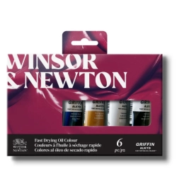 Set de 6 tubes de peinture à l'huile Alkyd Griffin 37ml - Winsor&Newton