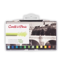 Coffret de 12 Carrés paysage - Conté