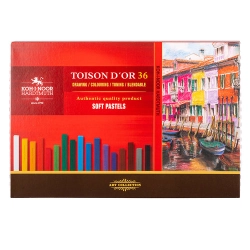 Coffret de 36 craies tendres Toison d'Or - Koh-I-Noor