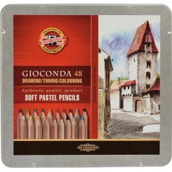 Coffret de 48 crayons pastel tendre Gioconda  - Koh-I-Noor